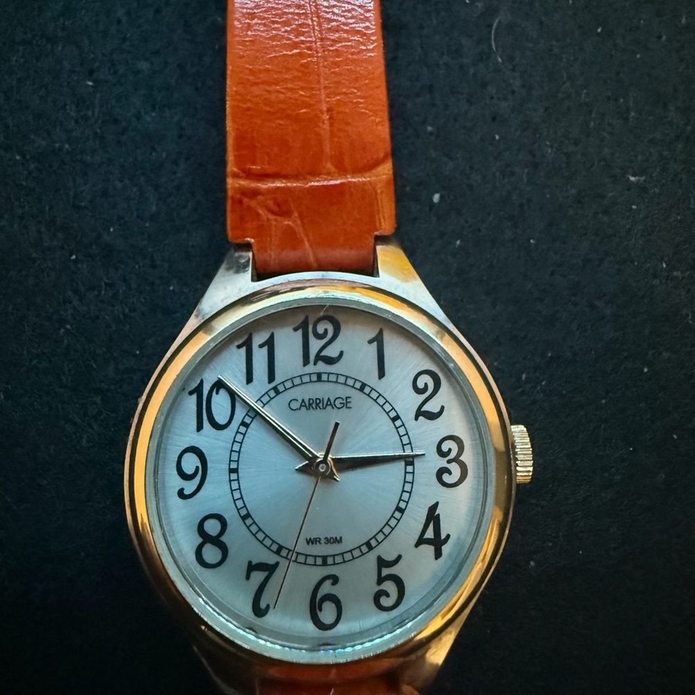 Timex Carriage Silver and Brown Watch